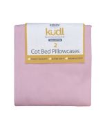 Kudl Kids, 2 x Cotton Pillowcases Pink - Packaged