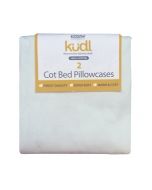 Kudl Kids, 2 x Cotton Pillowcases White - Packaged