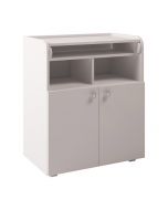 White Changing Board Cupboard with Storage 1270 - Right Side