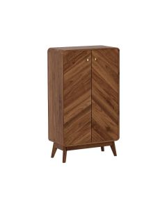 LV44, Shoe Cupboard with 5 Shelves - Front View