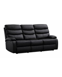 3 Seater Recliner Sofa BLACK