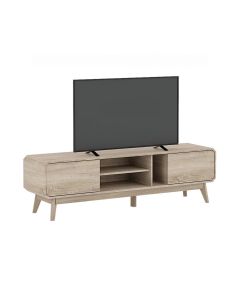 BR15, TV Cabinet - Light Oak - Front View