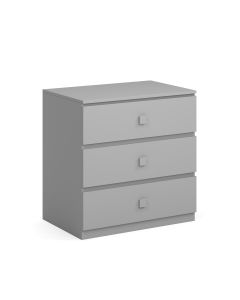 Kudl, 3 Drawer Chest, Grey - Front View