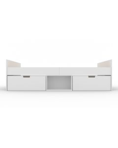 Flash Single 3ft Cabin Bed with 2 Drawers WHITE