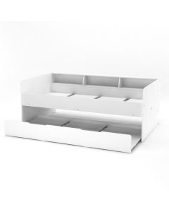 Kudl, Daybed with Trundle / Pull Out Guest Bed, White - Right Side View