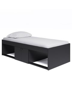 Kidsaw, Low Single 3ft Cabin Bed Grey - Left Side