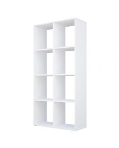 Kudl Home, Smart 8 Cubic Section Shelving Unit White - Side