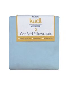 Kudl Kids, 2 x Cotton Pillowcases - Blue