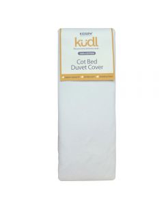 Kudl Kids, Cotton Duvet Cover for Cotbed White - Packaged