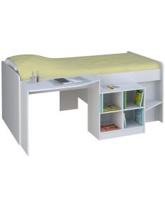 Kidsaw Pilot Single 3ft Cabin Bed White - Left Side