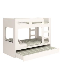 Bunk Bed Pod with pull out bed in White