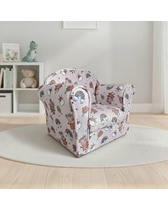 Kidsaw Mini Armchair Pink White Stars - Right Side