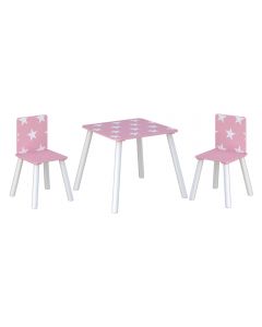 Kidsaw, Star Table & Chairs - Pink