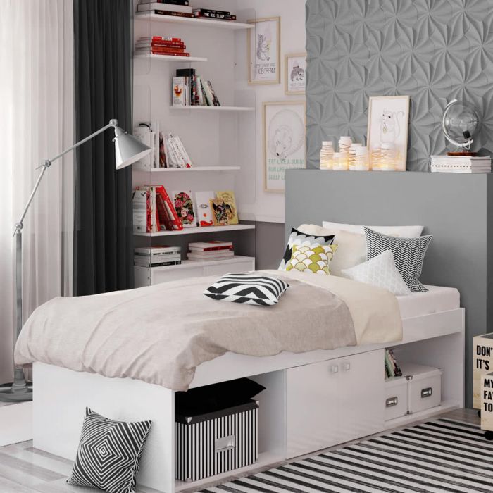 white low cabin bed