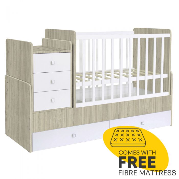 cot with drawers on side